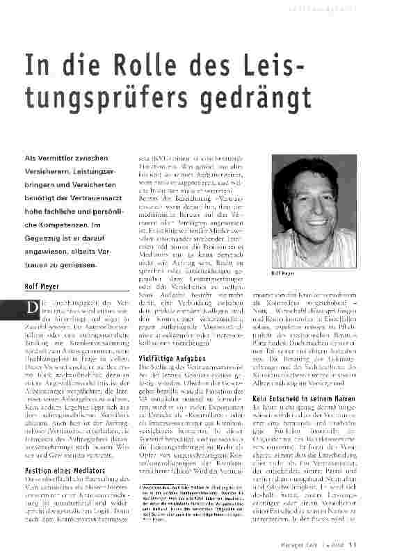 Vorschauseite 1: In die Rolle des Leistungsprüfers gedrängt