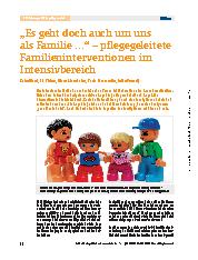 Vorschauseite 1: „Es geht doch auch um uns als Familie ...“ – pflegegeleitete Familieninterventionen im Intensivbereich