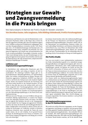 Vorschauseite 1: Strategien zur Gewaltund Zwangsvermeidung in die Praxis bringen