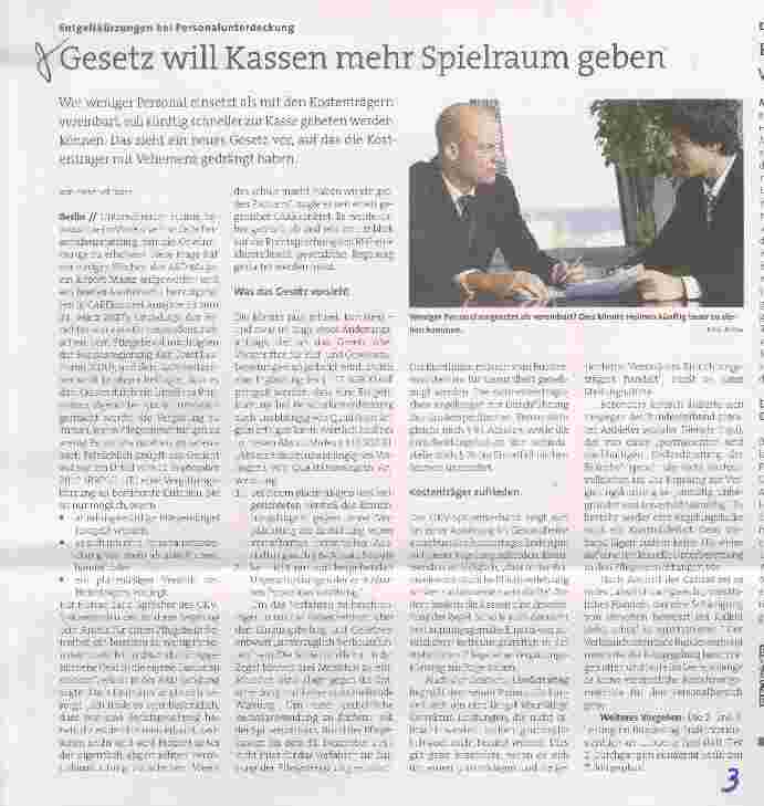 Vorschauseite 1: Gesetz will Kassen mehr Spielraum geben