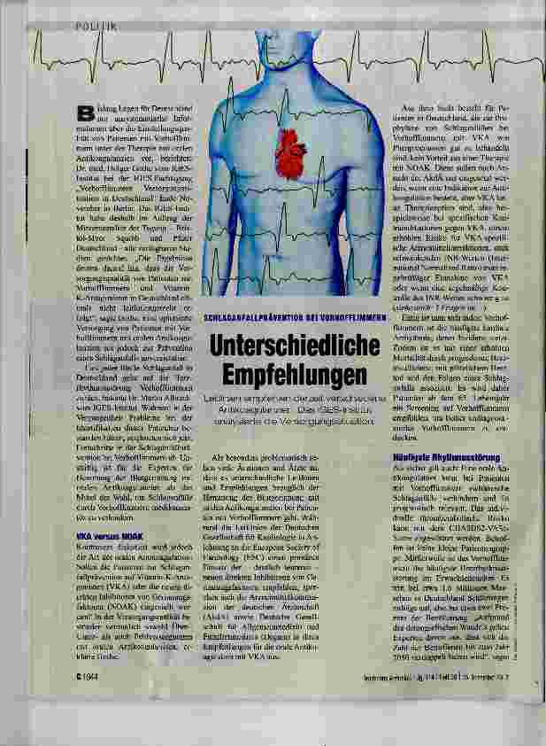 Vorschauseite 1: Unterschiedliche Empfehlungen