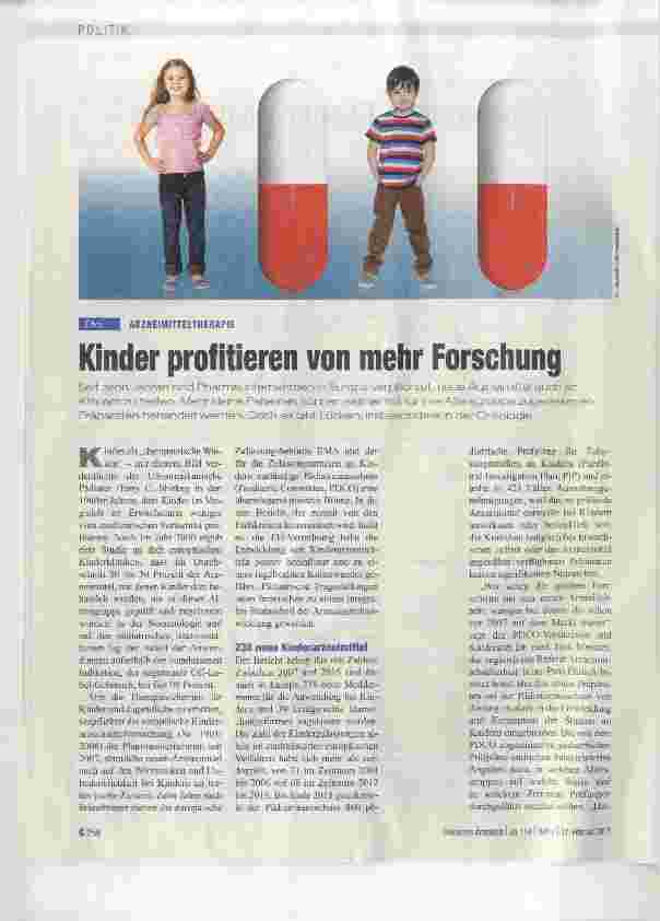Vorschauseite 1: Kinder profitieren von mehr Forschung