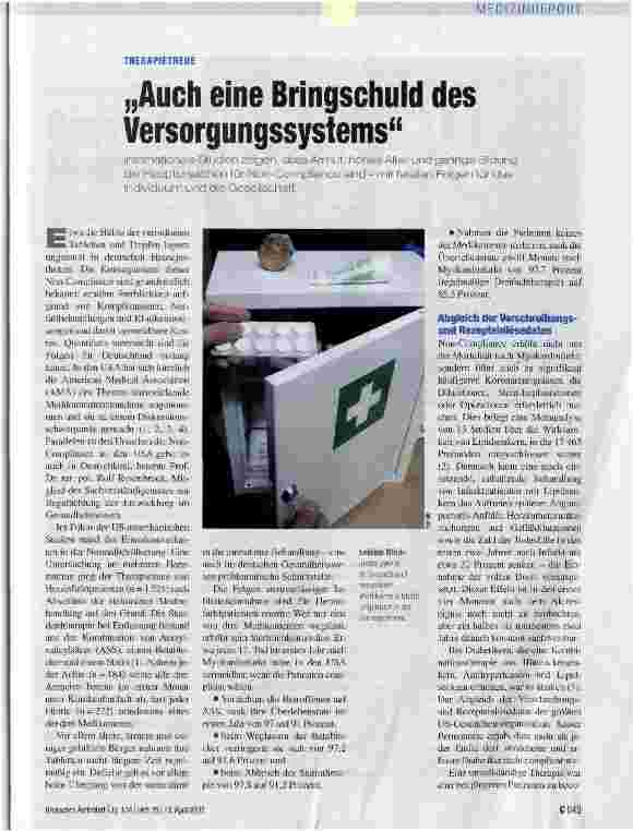Vorschauseite 1: Auch eine Bringschuld des Versorgungssystems