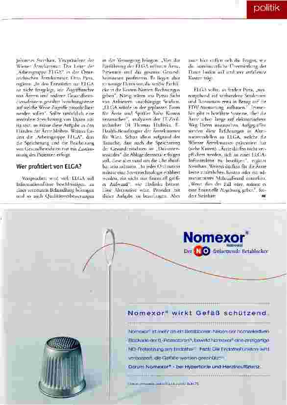 Vorschauseite 2: Weiter Kritik an ELGA