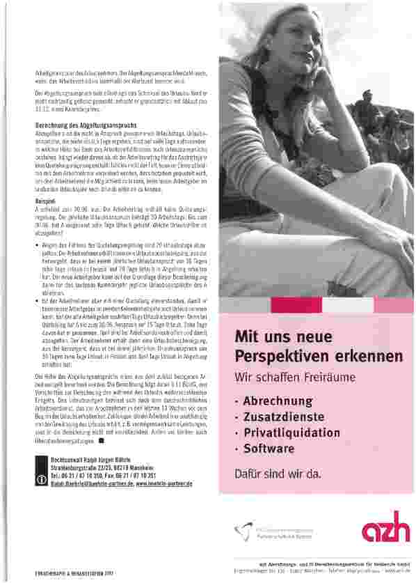 Vorschauseite 4: Rechtsfragen rund um den Urlaub