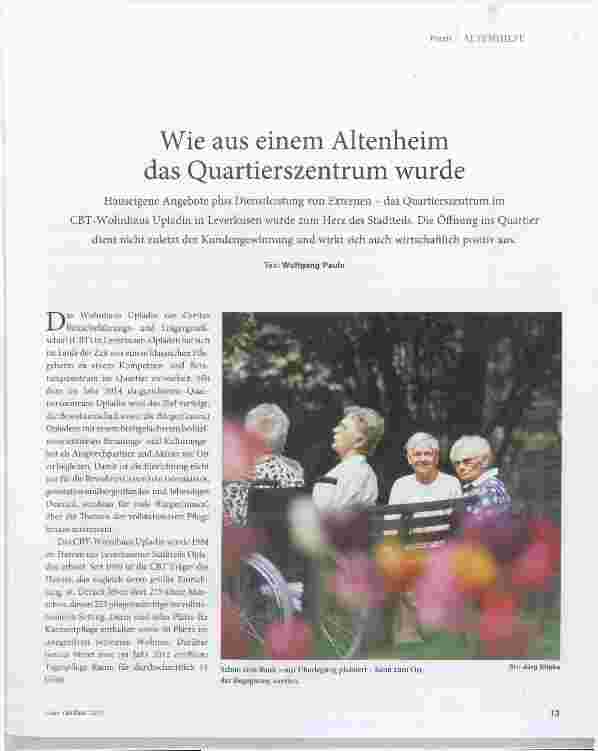 Vorschauseite 1: Wie aus einem Altenheim das Quartierszentmm wurde