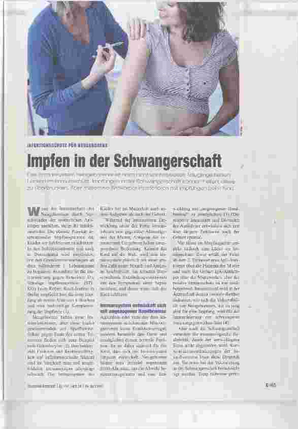 Vorschauseite 1: Impfen in der Schwangerschaft