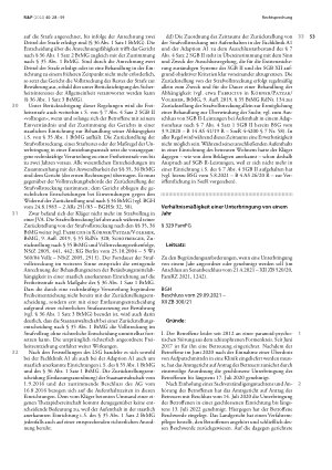 Vorschauseite 1: Verhältnismäßigkeit einer Unterbringung von einem Jahr