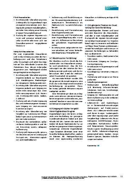 Vorschauseite 5: Hygienebeauftragte(r) in stationärer und ambulanter Pflege – Aufgaben und Anforderungen an die Fortbildung Stand 2024