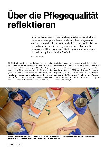 Vorschauseite 1: Über die Pflegequalität reflektieren