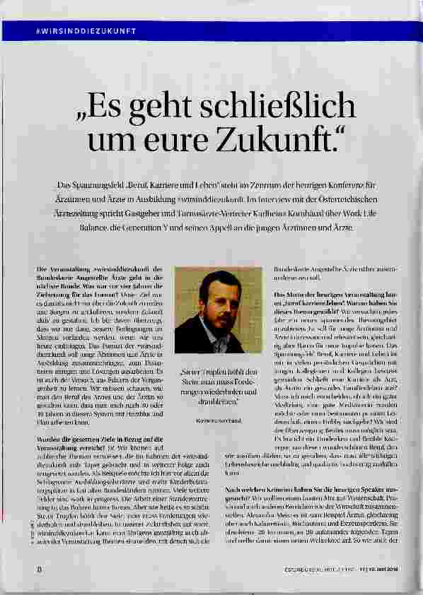 Vorschauseite 1: „Es geht schließlich um eure Zukunft.“