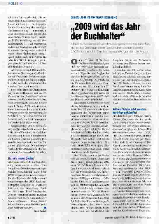 Vorschauseite 2: Geringere Entlastung für Kliniken