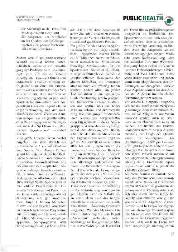 Vorschauseite 2: Aktive „silberne Mitarbeit statt passive „goldene Vereinsnader Gesellschaftliche Potenziale in Sportvereinen nutzen!
