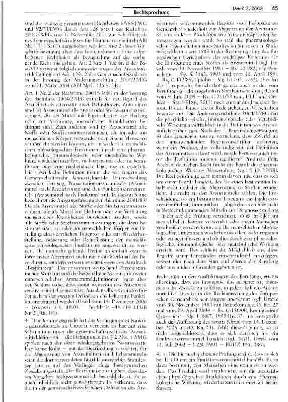Vorschauseite 4: Abgrenzung Arzneimittel/Lebensmittel (E-400)