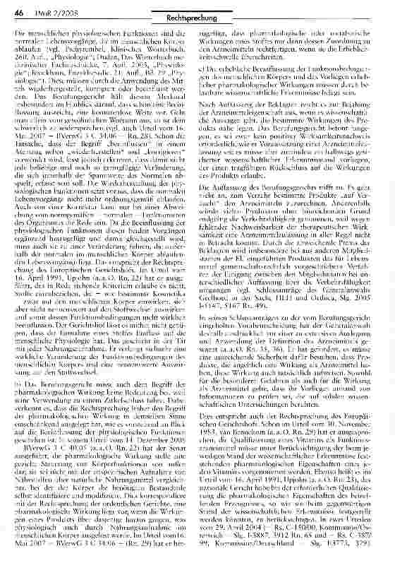 Vorschauseite 5: Abgrenzung Arzneimittel/Lebensmittel (E-400)