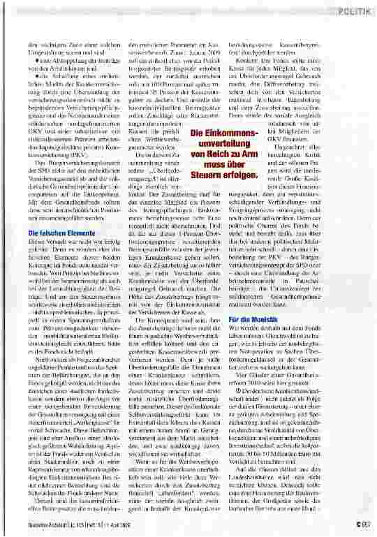 Vorschauseite 2: Was die Reform 2010 bringen muss