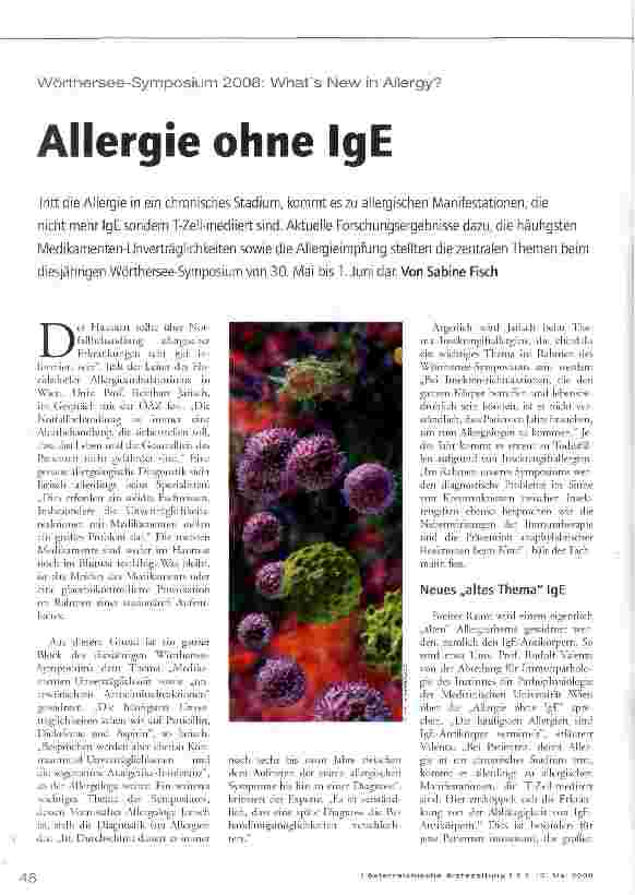 Vorschauseite 1: Allergie ohne IgE