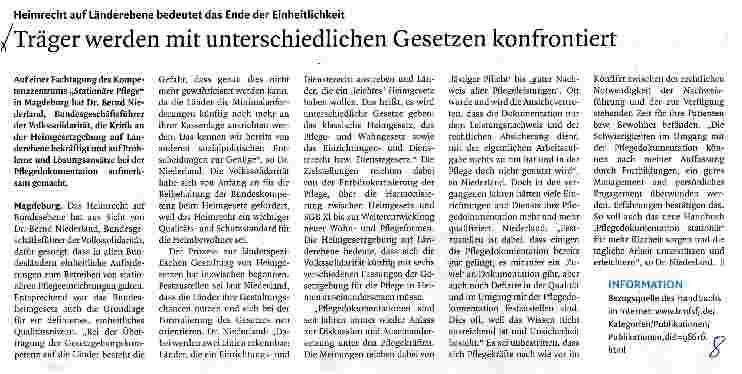 Vorschauseite 1: Träger werden mit unterschiedlichen Gesetzen konfrontiert