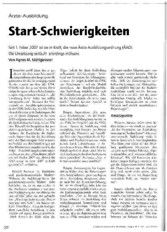 Vorschauseite 1: Start-Schwierigkeiten