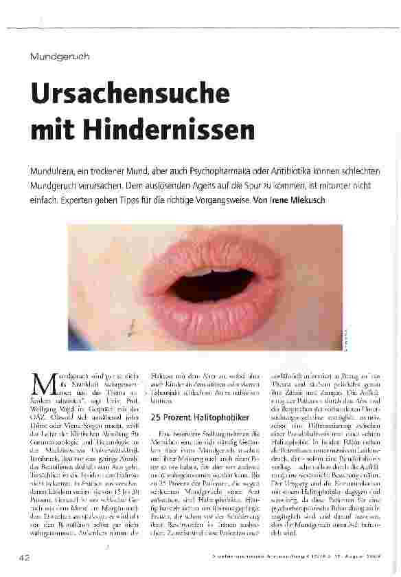 Vorschauseite 1: Ursachensuche mit Hindernissen