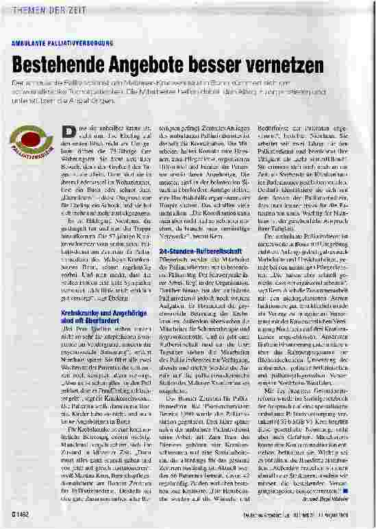 Vorschauseite 1: Bestehende Angebote besser vernetzen