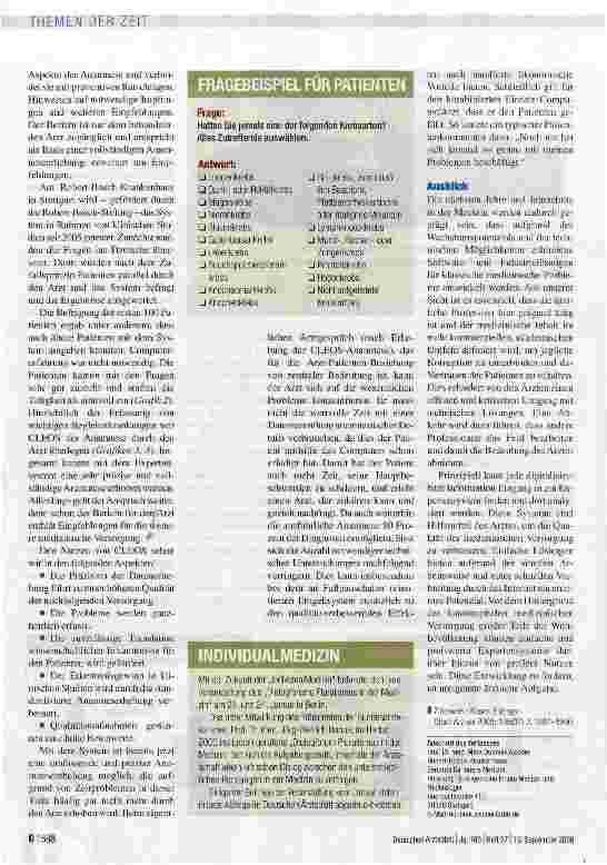 Vorschauseite 3: Chance für eine hochwertige Versorgung