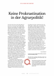 Vorschauseite 1: Keine Prokrastination in der Agrarpolitik!