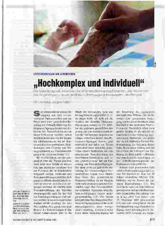 Vorschauseite 1: „Hochkomplex und individuell