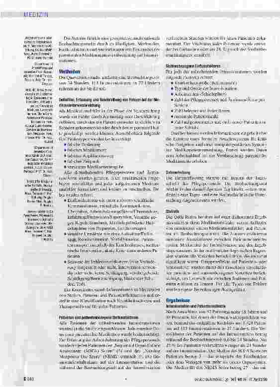 Vorschauseite 2: Fehler bei der parenteralen Medikamentenverabreichung auf Intensivstationen