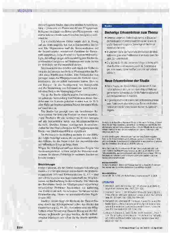 Vorschauseite 6: Fehler bei der parenteralen Medikamentenverabreichung auf Intensivstationen