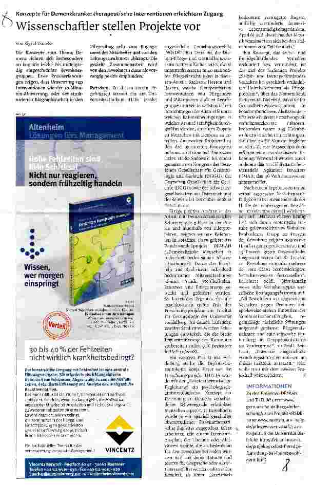 Vorschauseite 1: Wissenschaftler stellen Projekte vor