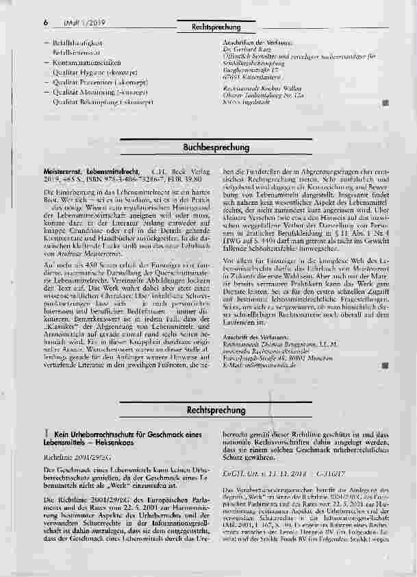 Vorschauseite 3: Lebensmittelsanktionsrechtliche Folgen schlechten Schädlingsmanagements am Beispiel Blattella germanica