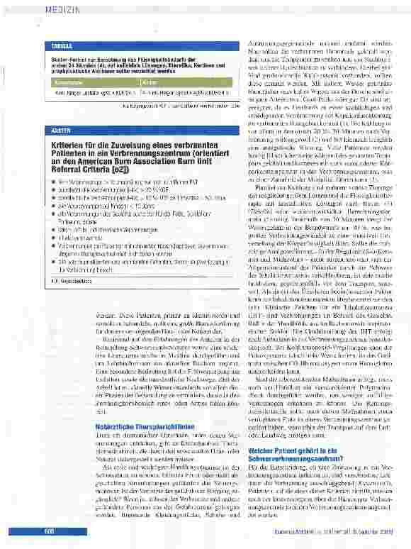 Vorschauseite 2: Versorgung von Schwerstverbrannten