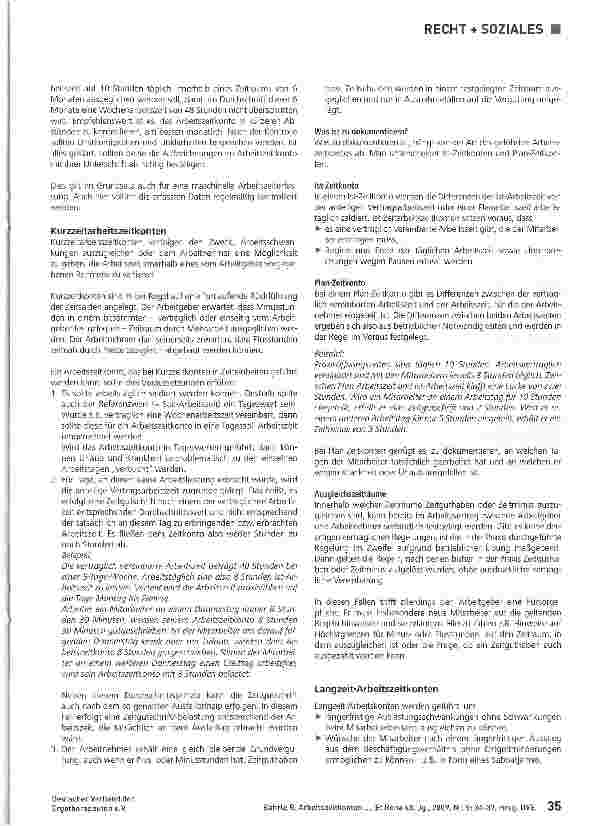 Vorschauseite 2: ArbeitszeitkontenWas müssen Sie dokumentieren? Wie wirken sich Überstunden aus? Worauf sollten Sie in der praktischen Umsetzung achten?