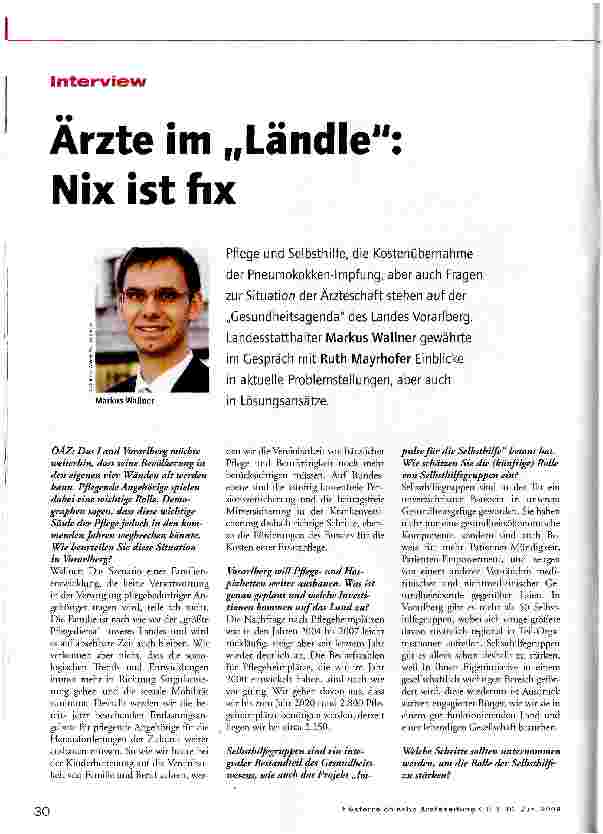 Vorschauseite 1: Ärzte im „Ländle Nix ist fix