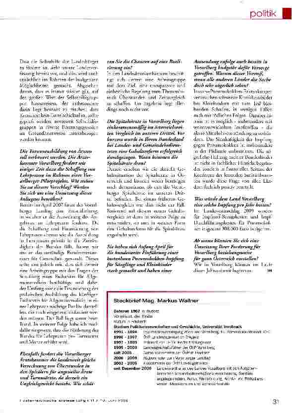 Vorschauseite 2: Ärzte im „Ländle Nix ist fix