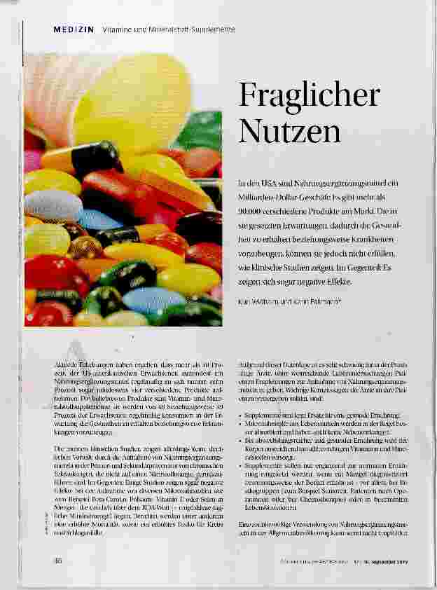 Vorschauseite 1: Fraglicher Nutzen
