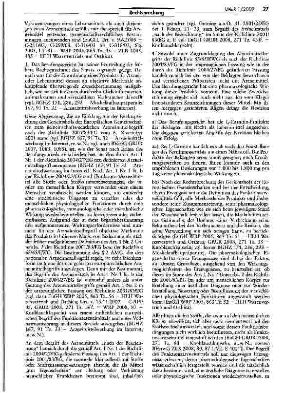 Vorschauseite 3: Abgrenzung Arzneimittel/Lebensmittel (HMB-Kapseln)