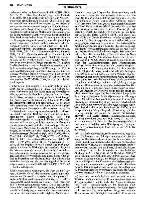 Vorschauseite 4: Abgrenzung Arzneimittel/Lebensmittel (HMB-Kapseln)
