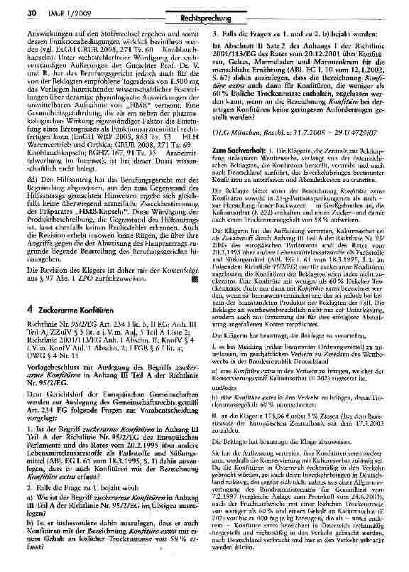 Vorschauseite 6: Abgrenzung Arzneimittel/Lebensmittel (HMB-Kapseln)