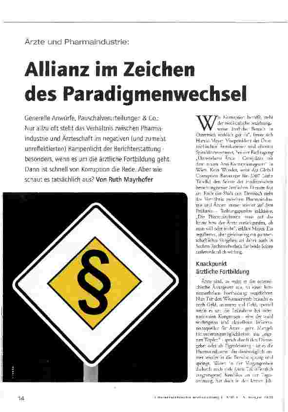 Vorschauseite 1: Allianz im Zeichen des Paradigmenwechsel