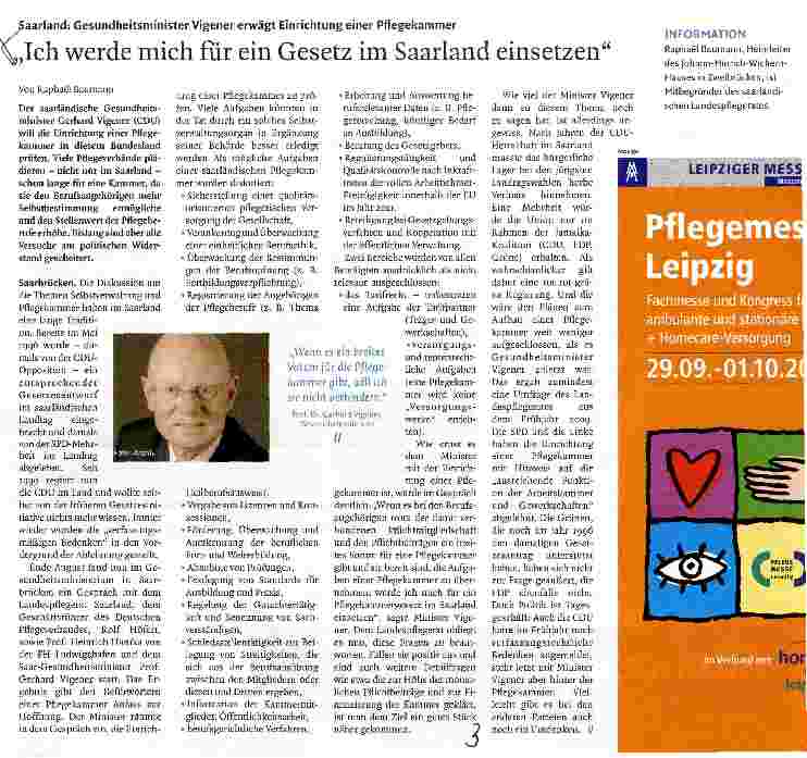 Vorschauseite 1: Ich werde mich für ein Gesetz im Saarland einsetzen