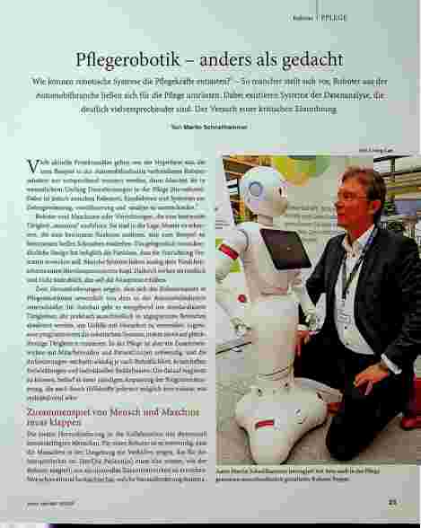Vorschauseite 1: Pflegerobotik - anders als gedacht
