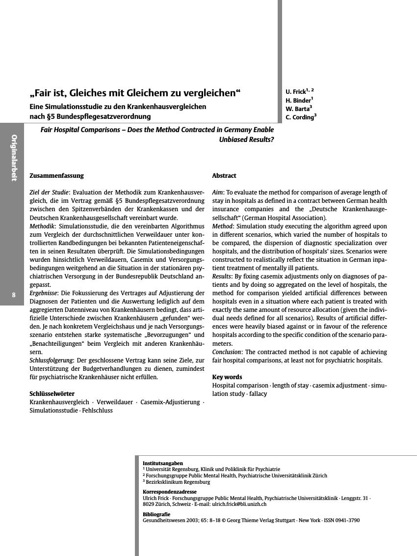 Vorschauseite 1: „Fair ist, Gleiches mit Gleichem zu vergleichen”