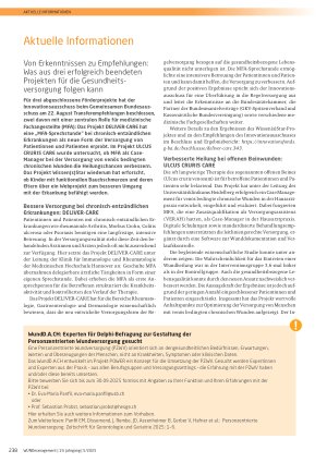 Vorschauseite 1: Von Erkenntnissen zu Empfehlungen: Was aus drei erfolgreich beendeten Projekten für die Gesundheitsversorgung folgen kann