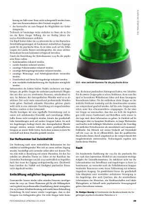 Vorschauseite 2: Die 113 für die psychische Krise
