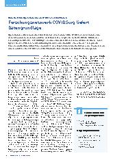 Vorschauseite 1: Sicherheit von Operationen nach SARS-CoV-2-Infektionen Forschungsnetzwerk COVIDSurg liefert Datengrundlage