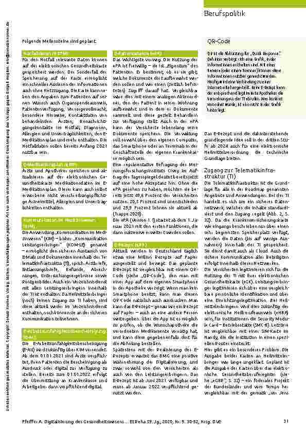 Vorschauseite 2: Was kommt? Digitalisierung des Gesundheitswesens