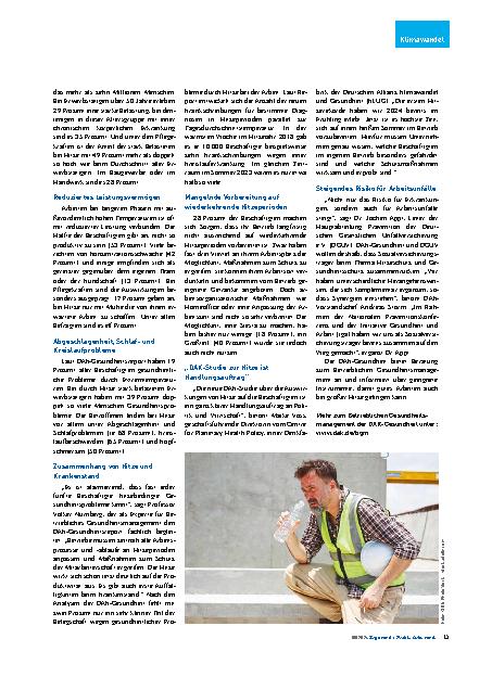 Vorschauseite 2: Hitze: 10 Millionen Beschäftigte im Job stark belastet