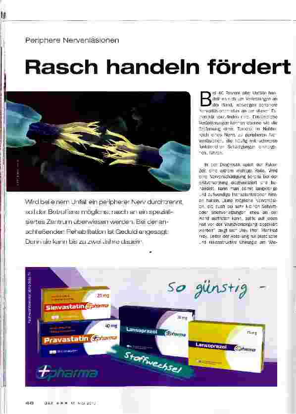 Vorschauseite 1: Rasch handeln fördert Regeneration